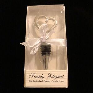 Silver Heart Bottle Stopper